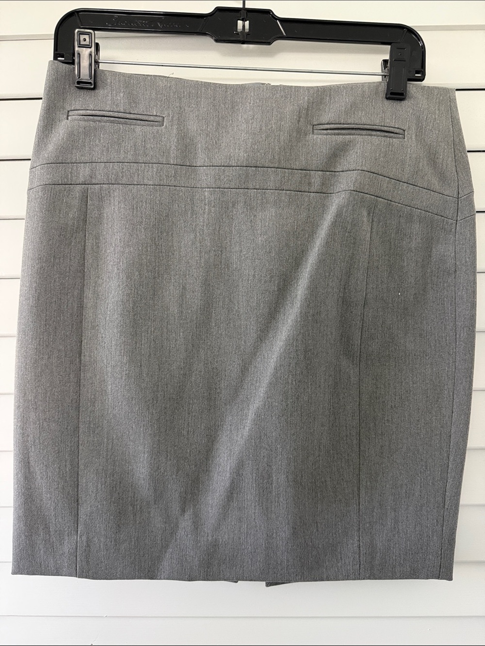 Express Light Grey Pencil Skirt - Professional Tailored Fit